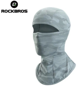 Термо балаклава ROCKBROS LF8422 маска подшлемник лето-весна-осень ICE SILK (ледяной шелк) Светло-Серая с пятнами камуфляж One size