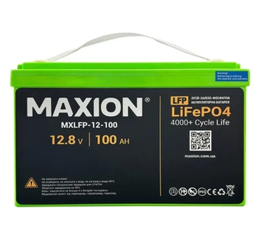 Акумулятор літієвий MAXION LiFePO4 MXLFP-12-100 12в, 100Ah(13296)