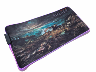 Великий килимок STALKER 2 XXL з RGB підсвіткою (Шторм) 600X300X2 мм ECO пакування