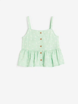 Блуза H&M 98см светло зеленый цветы 70110315051