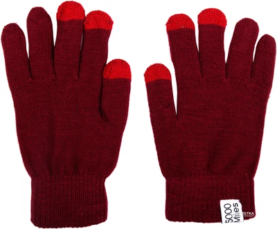 Перчатки шерстяные вязаные 5000 Miles One Size Maroon (5M_GL_117)