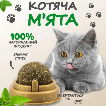 Кошачья мята Мятный шарик Лизалка для котов Игрушка для кота