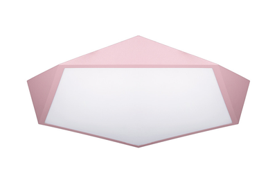 Потолочная LED люстра 90W с пультом Levistella с фигурным плафоном 2700/4000/6000К розовая IP20 752L78 PINK
