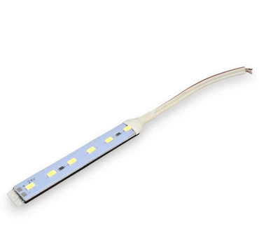 Лінійний світильник 24V 10SMD 5630 Світлодіодна лінійка на двосторонньому скотчі 10см Білий (56125)