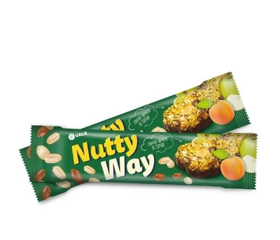 Батончик Nutty Way горіховий батончик-мюслі з фруктами частково глазурований Vale 40 гр