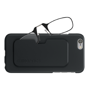 Очки для чтения Thinoptics +1.50 Черные + Чехол iPhone 6/6S Черный (1.5BBI6)