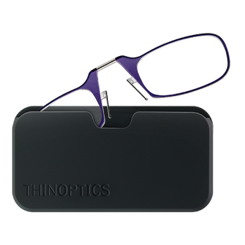 Очки для чтения Thinoptics +2.00 Фиолетовые + Чехол универсальный Черный (2.0PUBUP)
