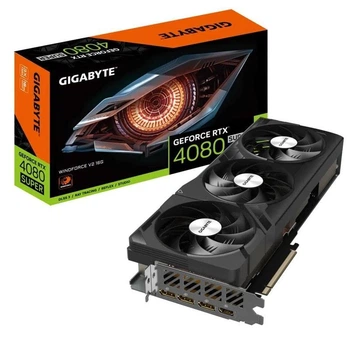 Відеокарта GF RTX 4080 Super 16 GB GDDR6X Windforce V2 Gigabyte (GV-N408SWF3V2-16GD) ( Black )