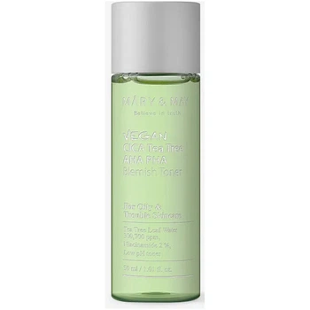 Осветляющий тонер на основе центеллы и кислот Mary&May Vegan Cica Tea Tree Aha Pha Blemish Toner 30 мл (8809670682149)