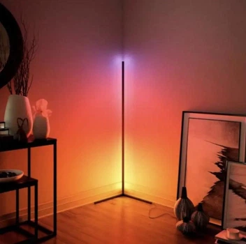 Напольная лампа торшер светодиодная 1.4 m RGB угловая LED FLORLAMP Напольная лампа для спальни с пультом регулируемой яркостью