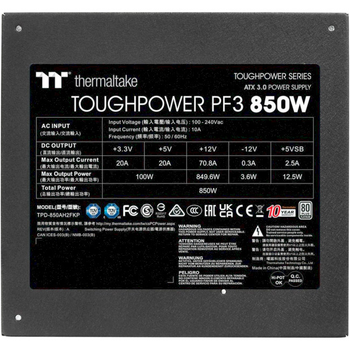 Thermaltake Toughpower PF3 850W Platinum (PS-TPD0850FNFAPE-3)