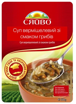 Суп вермишелевый со вкусом грибов 60г Сяйво