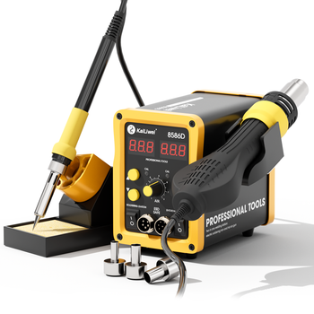 Паяльна станція 2 в 1 KaiLiWei 8586D 750W, фен + паяльник, цифрова індикація