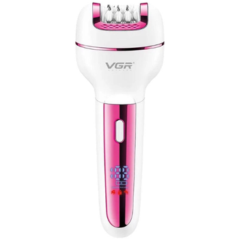Эпилятор 3 в 1 VGR V-732 3 насадки/600mAh/IPX5/LED display/Pink (10532)