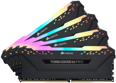 Pamięć RAM Corsair DDR4-3600 32768MB PC4-28800 (Kit of 4x8192) Vengeance RGB Pro Black (CMW32GX4M4C3600C18)