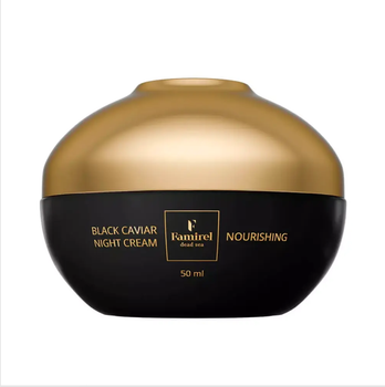 Питательный ночной крем для лица с экстрактом черной икры Famirel Black Caviar Nourishing Night Cream 50 мл