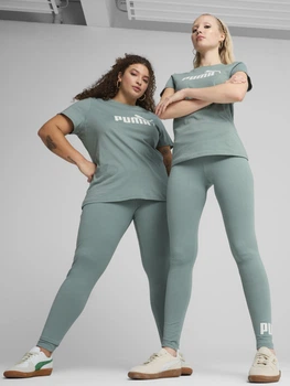Спортивные леггинсы для фитнеса высокие женские Puma Ess No. 1 Logo Leggings 68242730 M Green Moon (4067983478109)