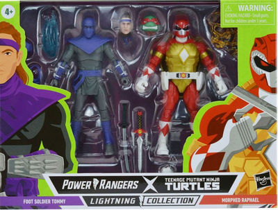 Набір фігурокHasbro Power Rangers Ninja Turtles Raphael & Foot Soldier Tommy 15 см 2 шт (5010993861651)