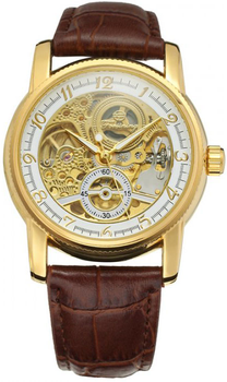 Женские часы Forsining Star Gold Brown