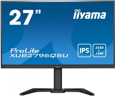 Монітор 27'' iiyama ProLite XUB2796QSU-B5 WQHD IPS 75 Гц Б/В