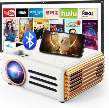 Міні-проектор XIDU XDT3 1080P Full HD, WiFi, Bluetooth, 8000 люмен, з дисплеєм 240 дюймів для домашнього кінотеатру iOS/Android/ноутбука/AV/HDMI/USB/TV Stick/PS4