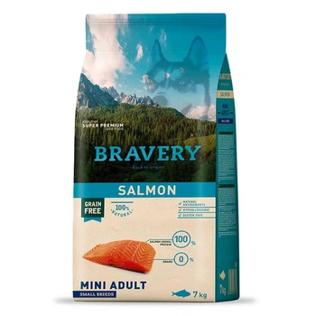 Беззерновой корм для собак мелких пород с лососем Bravery Dog Salmon Mini Adult Small Breeds 7 кг