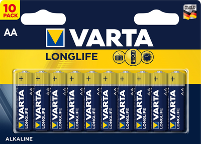 Батарейка Varta Longlife AA Alkaline BLI 10 шт (4106101461)