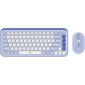 Клавиатура и мышь беспроводная Logitech Pop Icon Combo Lilac (920-013078)