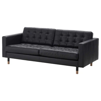 Трехместный диван LANDSKRONA IKEA 590.317.02 чорний/дерево