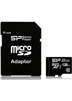 Карта памяти microSD 128Gb Silicon Power class 10 (SP128GBSTXBU1V10SP)