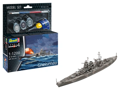 Стартовый набор 1/1200 линкор Battleship Gneisenau Revell 65181