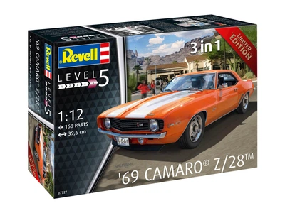 Сборная модель 1/12 автомобиль '69 Chevy Camaro Z28 Revell 07727