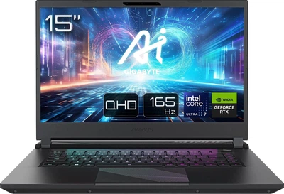 Ноутбук GigaByte AORUS 15 BKG 2024 Intel Core Ultra 7 155H, 4,8 ГГц, NVIDIA GeForce RTX 4060, 8 ГБ,16/1000 ГБ Refurbished