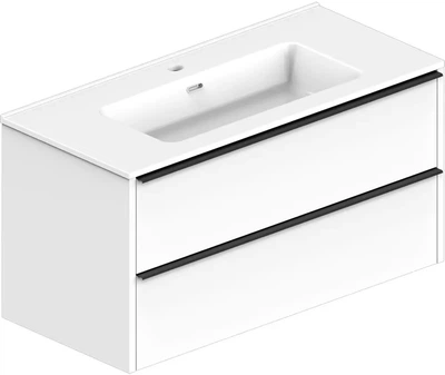 Тумба підвісна DEVIT Comfort 100 332100W з умивальником 100 см