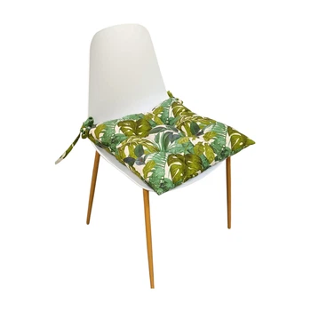 Подушка для стула eGarden ONA VERDE 40x40x8 холофайбер с завязками