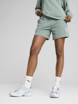 Спортивні шорти жіночі Puma Class Washed Shorts 5" Tr 68503530 XS Green Moon (4067983682346)