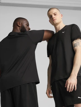 Футболка спортивна для тренувань довга чоловіча Puma Tad Essentials Solid Cat Tee (Lc Small Cat) 52590801 M Чорна (4067984113627)