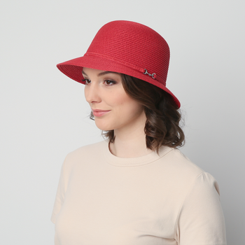 Шляпа женская с маленькими полями LuckyLOOK 844-026 One size Красный