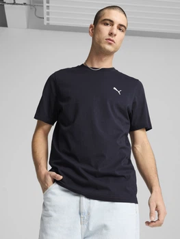 Футболка бавовняна довга чоловіча Puma Ess Small Logo Tee 68253816 S New Navy (4067983307836)