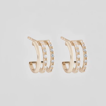 Золотые серьги Minimal ЗЛК-0370ж