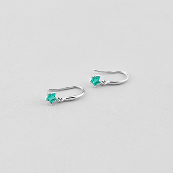 Серебряные серьги Minimal 21128p-green 