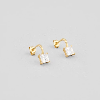 Серебряные серьги с позолотой Minimal ВС-151з