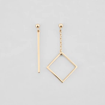Серебряные серьги с позолотой Minimal 20298-1п