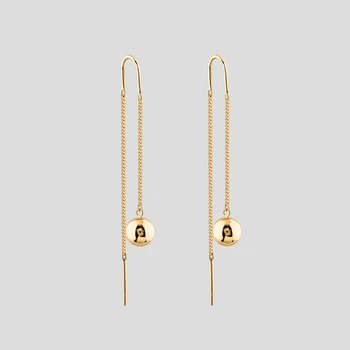 Серебряные серьги с позолотой Minimal 323/7(331)