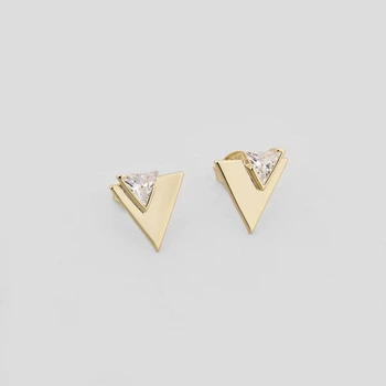 Серебряные серьги с позолотой Minimal E4986
