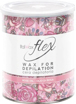 Воск для депиляции ItalWax Flex в банке Кремовая роза 800 мл (8032835174016)