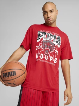 Футболка спортивная длинная мужская Puma Rival Rage Tee 4 68545202 L Красная (4067984303974)