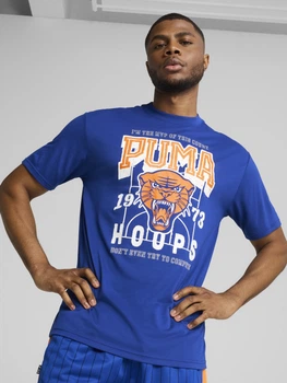 Футболка спортивна довга чоловіча Puma Rival Rage Tee 4 68545203 XL Синя (4067984304407)