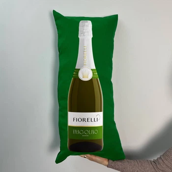 Подушка з принтом габардинова Фраголіно Фіорелі, зелена 35х75 (692)