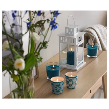 Фонарь для свечи BORRBY IKEA 302.701.42 белый